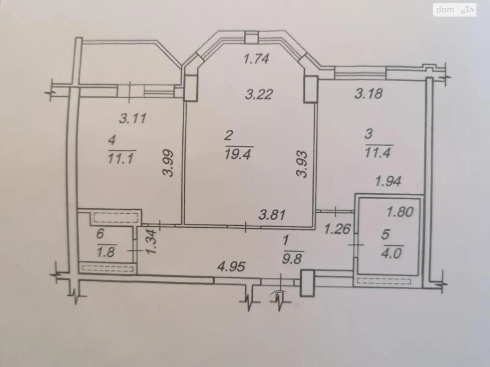 Продається 2-кімнатна квартира 59.3 кв. м у  - фото 3