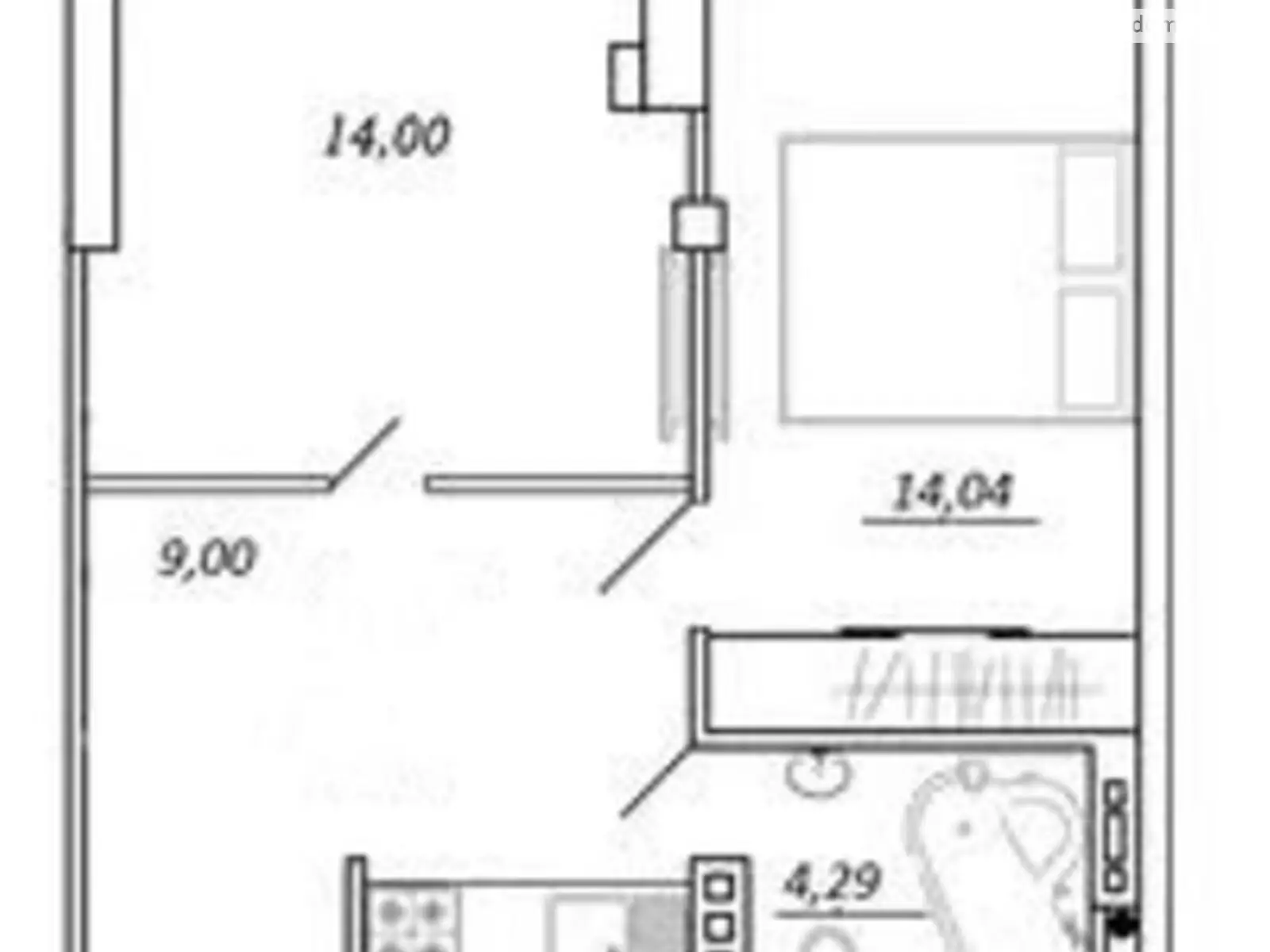 Продається 2-кімнатна квартира 41 кв. м у Одесі, вул. Академіка Сахарова, 9