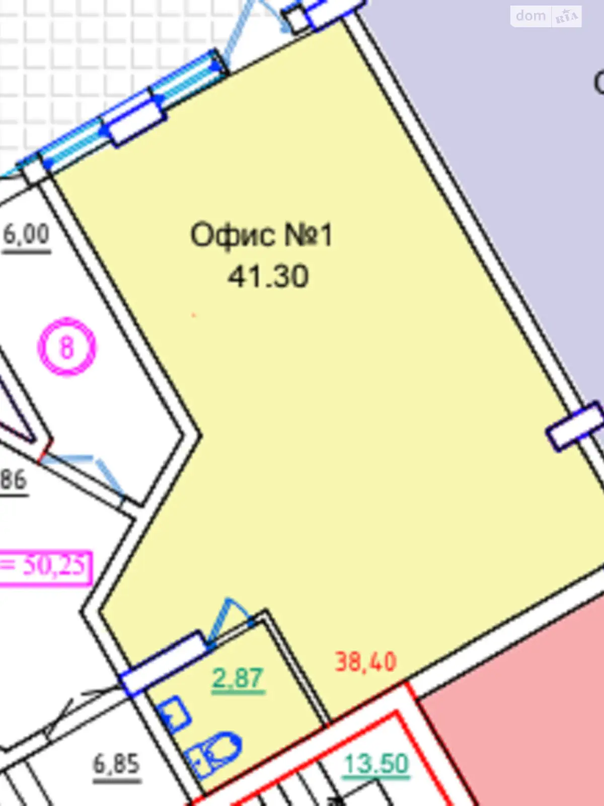 Продається офіс 41 кв. м в бізнес-центрі, цена: 59345 $