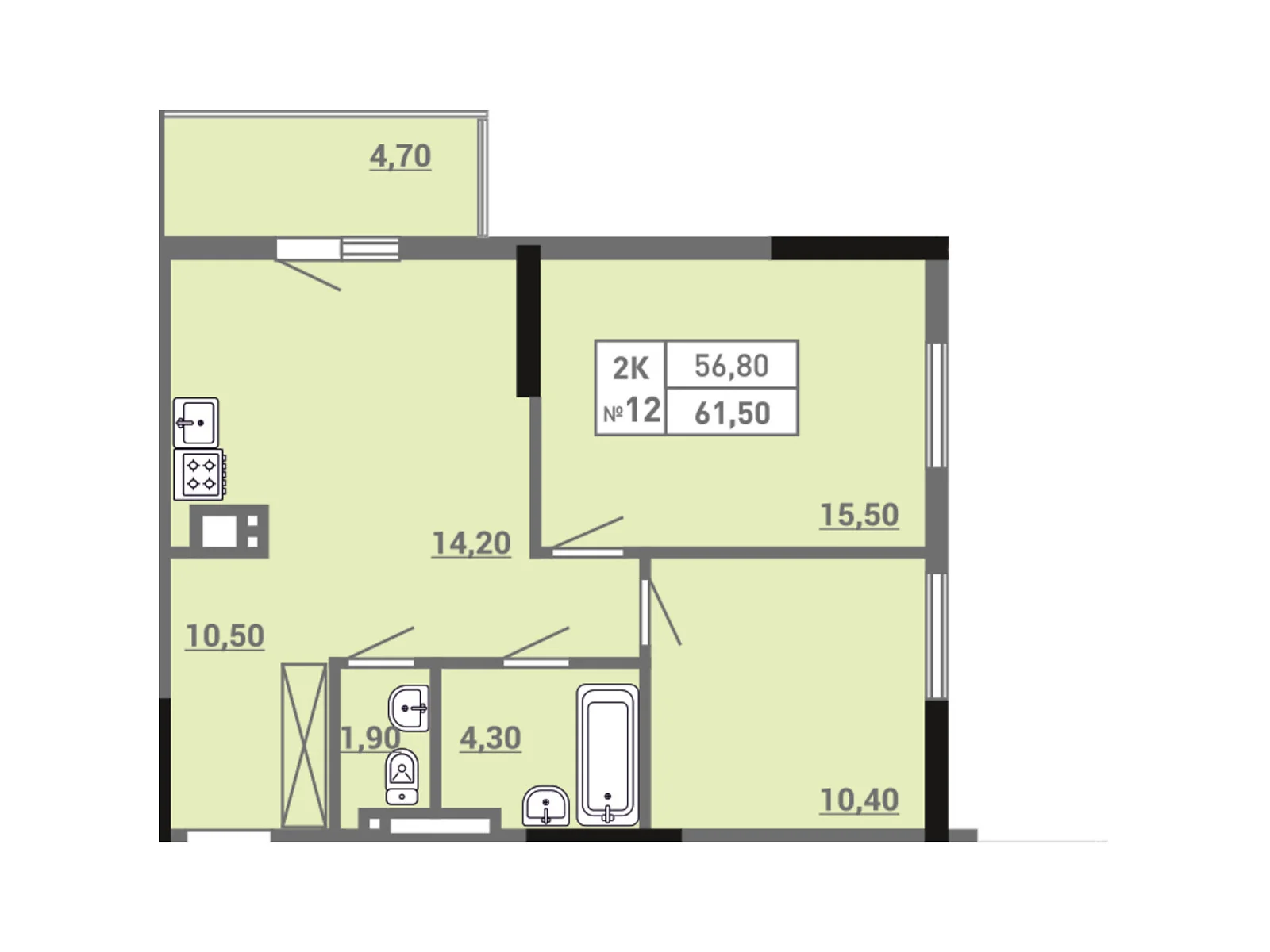 Продается 2-комнатная квартира 61.5 кв. м в Одессе, ул. Пишоновская, 22