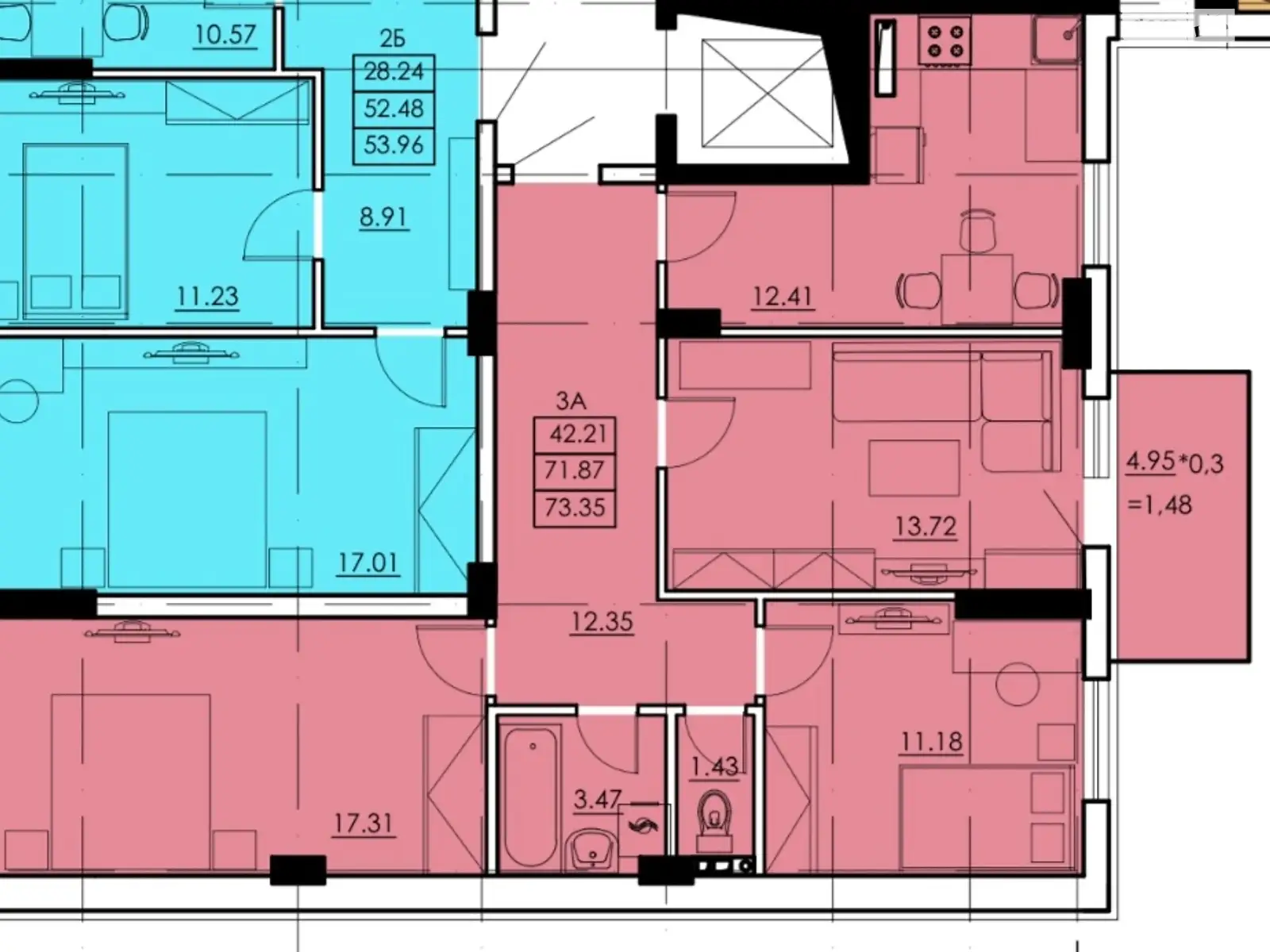 Продается 3-комнатная квартира 75 кв. м в Одессе, ул. Академика Сахарова - фото 1