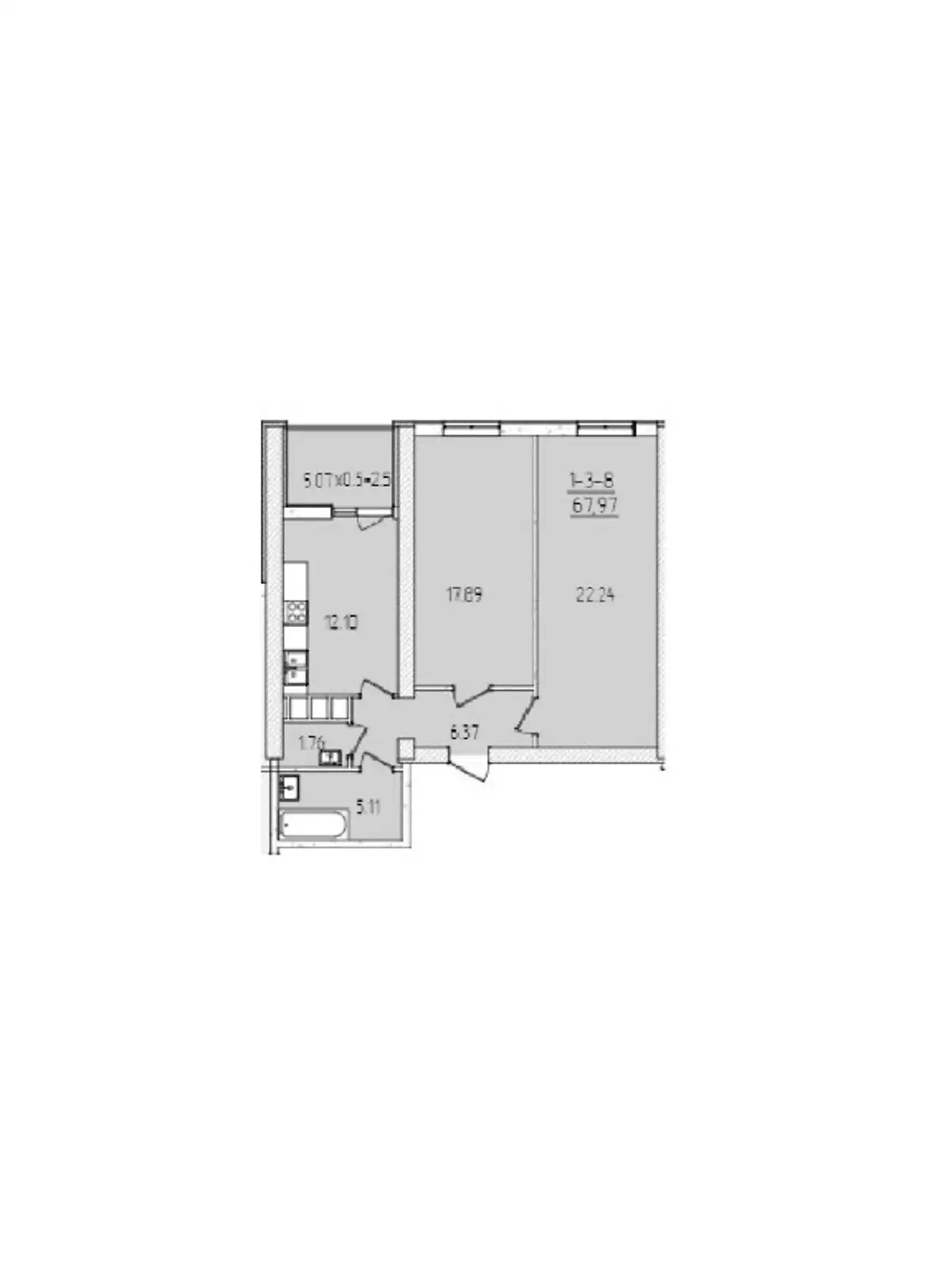 Продается 2-комнатная квартира 67.97 кв. м в Одессе, ул. Краснова, 5 - фото 1