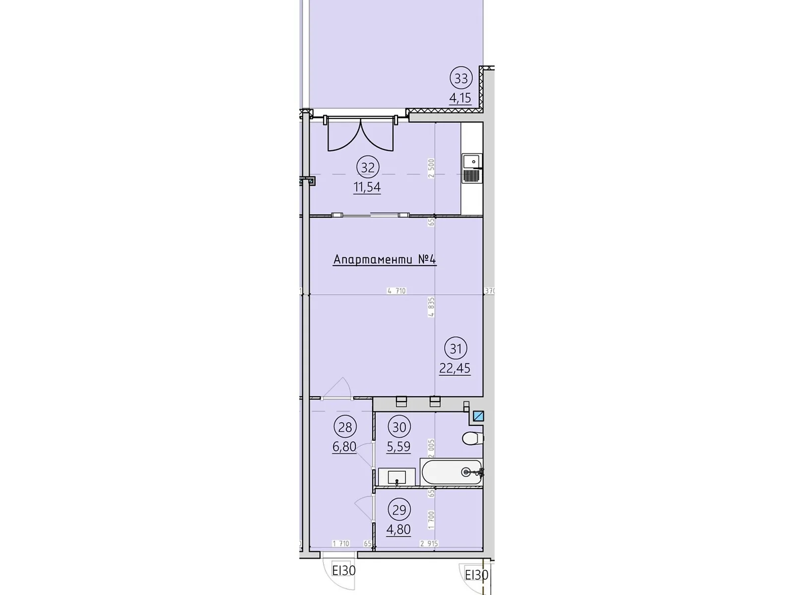 Продается 1-комнатная квартира 50.9 кв. м в Сатанове, ул. Курортная - фото 1