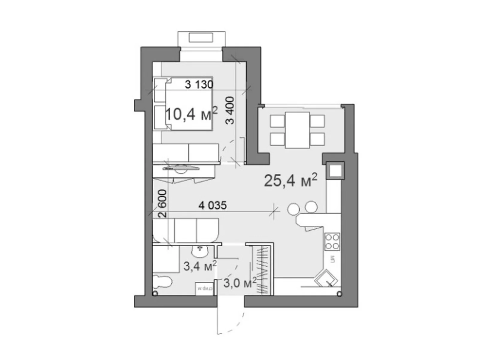 Продается 1-комнатная квартира 40.7 кв. м в Днепре, ул. Призаводская, 24