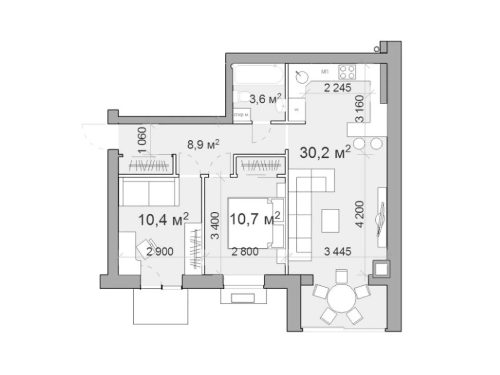 Продается 2-комнатная квартира 62.8 кв. м в Днепре, ул. Призаводская, 24