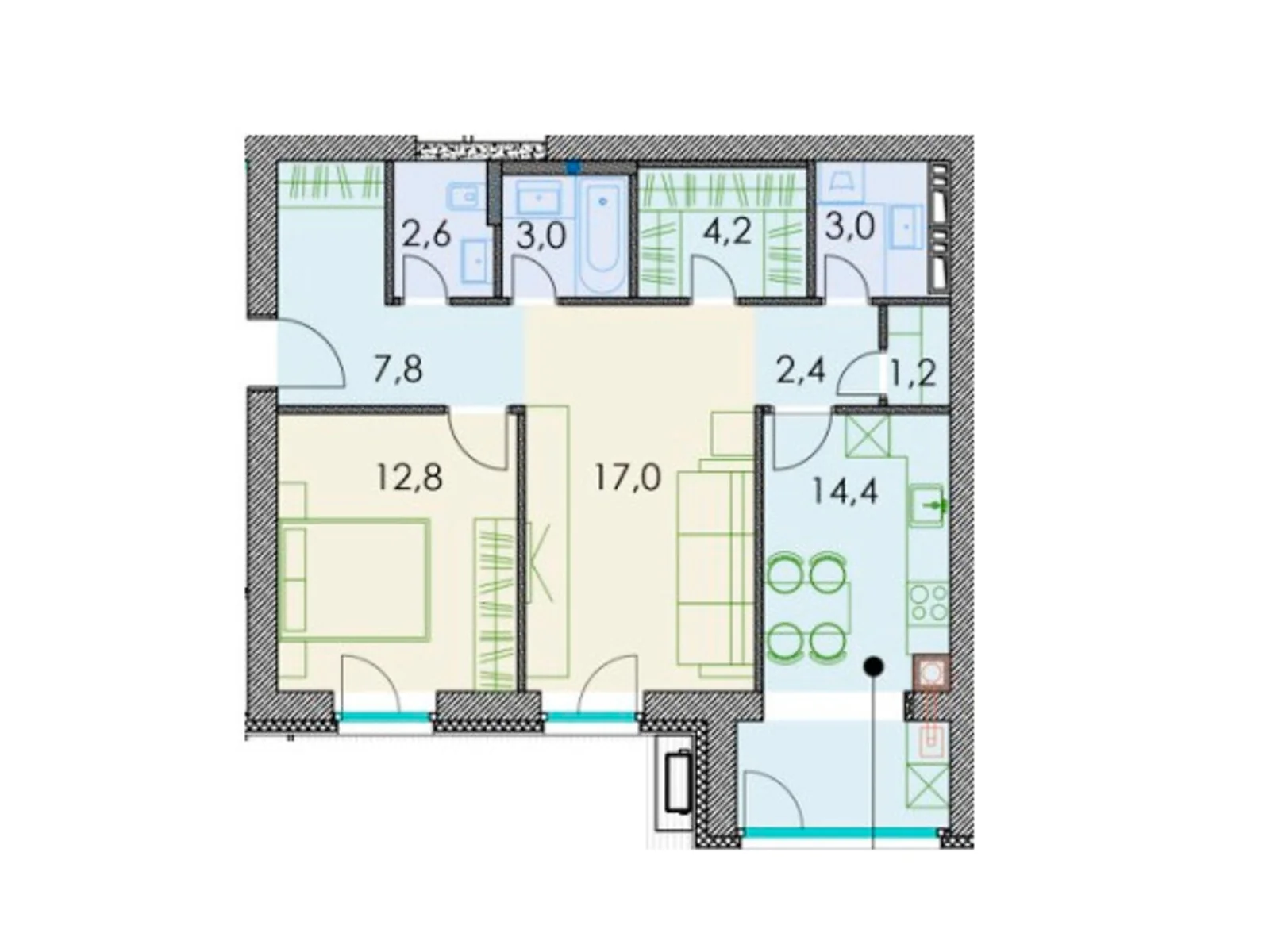 Продается 3-комнатная квартира 70.5 кв. м в Днепре, ул. Призаводская, 24