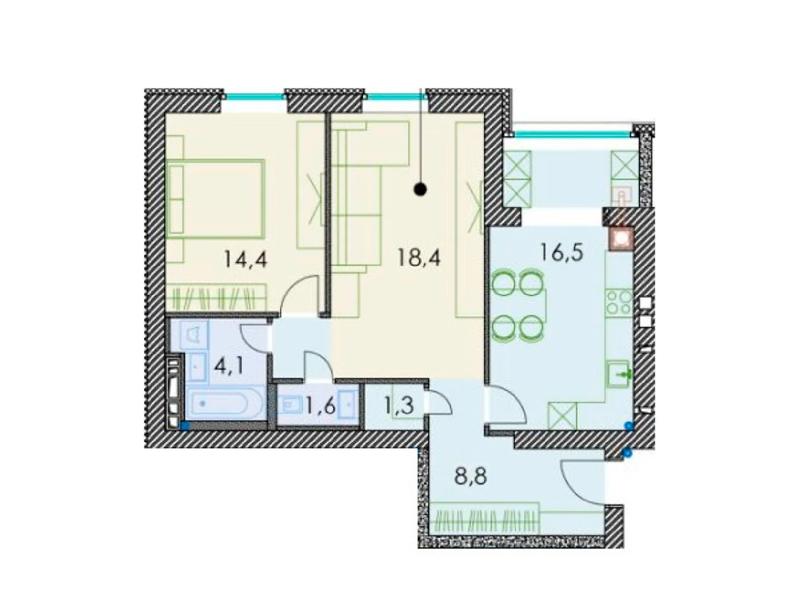 Продается 2-комнатная квартира 69.2 кв. м в Днепре, ул. Призаводская, 24