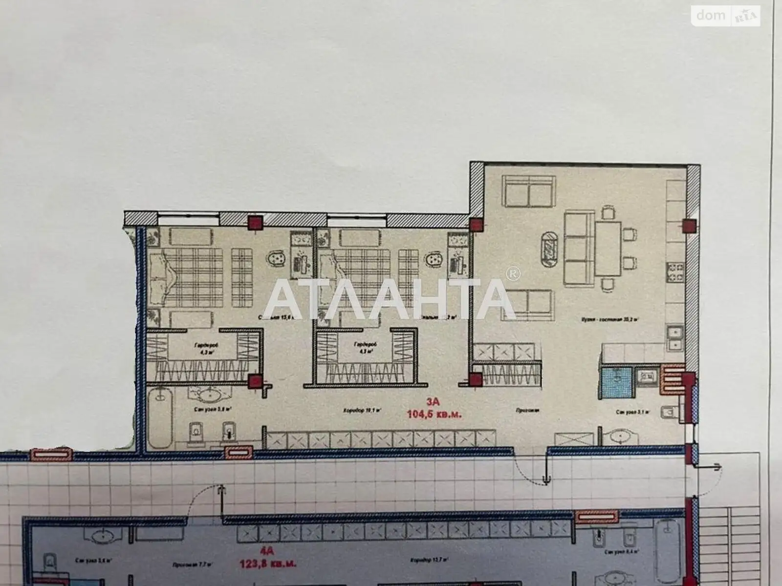 Продается 2-комнатная квартира 103 кв. м в Одессе, Южносанаторный - фото 1