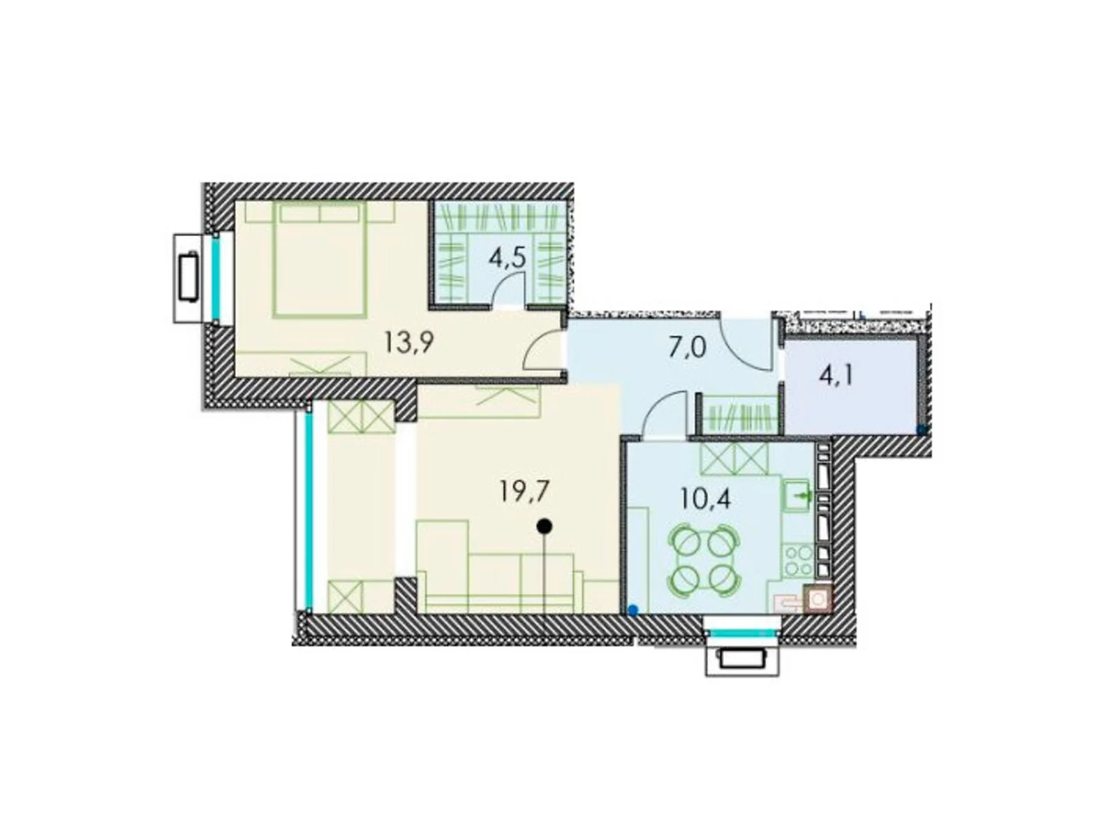 Продается 2-комнатная квартира 61.2 кв. м в Днепре, ул. Призаводская, 24