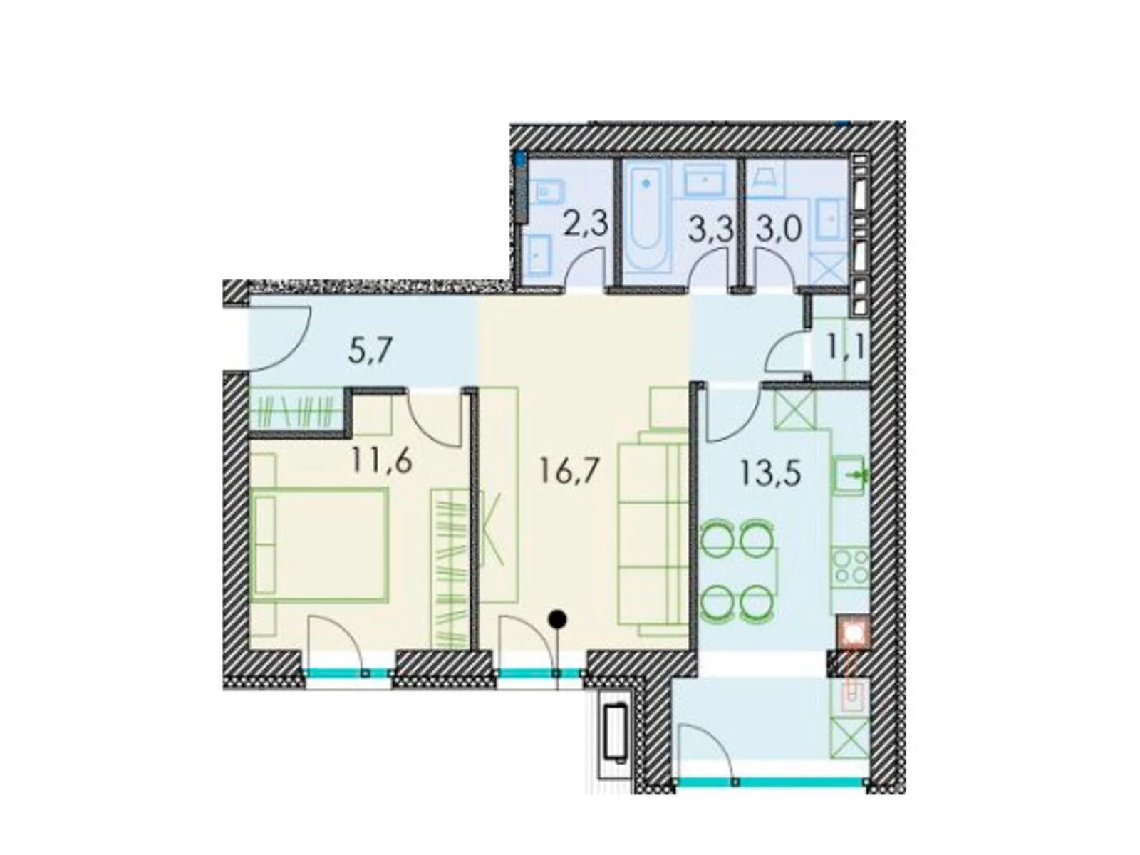 Продается 2-комнатная квартира 62 кв. м в Днепре, ул. Призаводская, 24