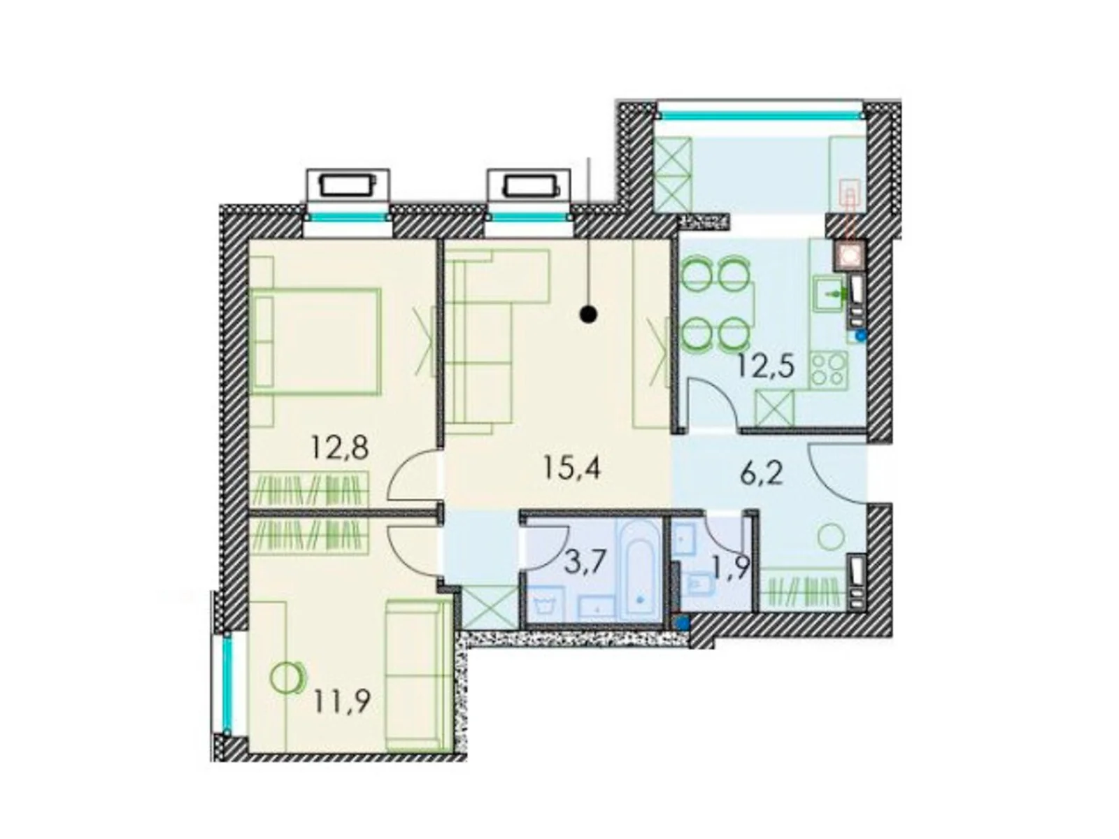 Продается 3-комнатная квартира 68.8 кв. м в Днепре, ул. Призаводская, 24