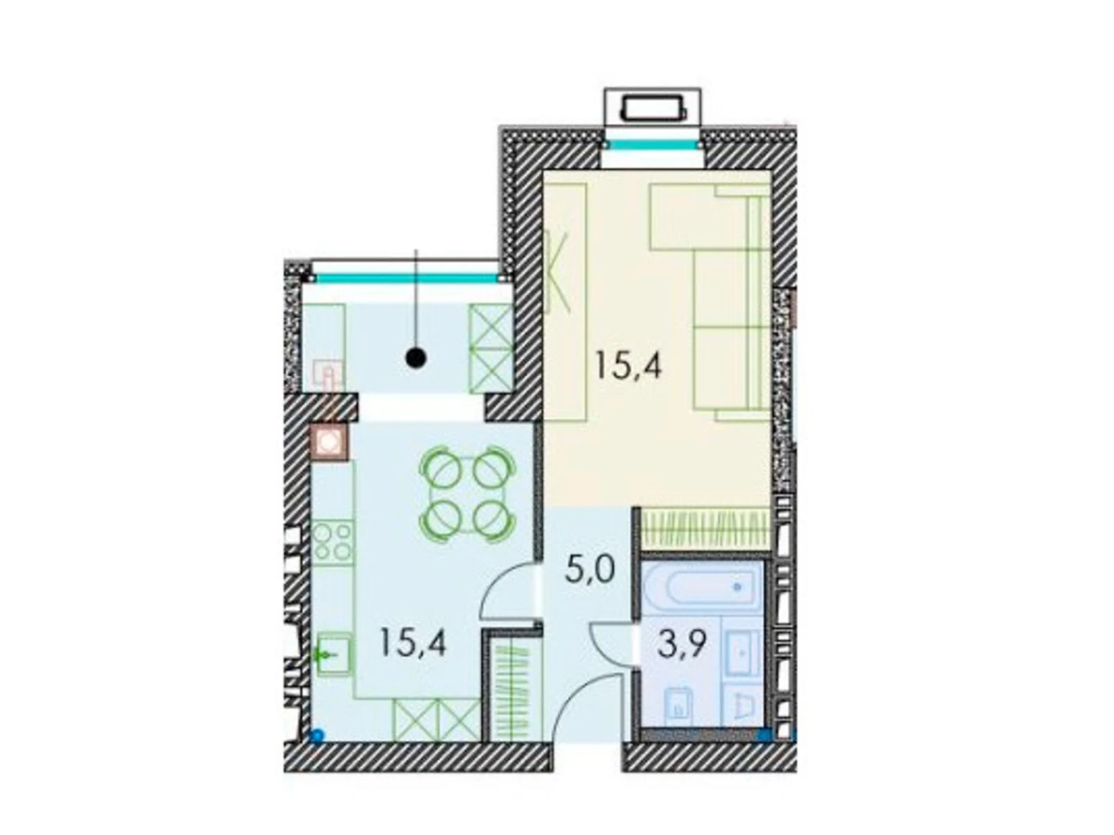 Продается 1-комнатная квартира 40.7 кв. м в Днепре, ул. Призаводская, 24