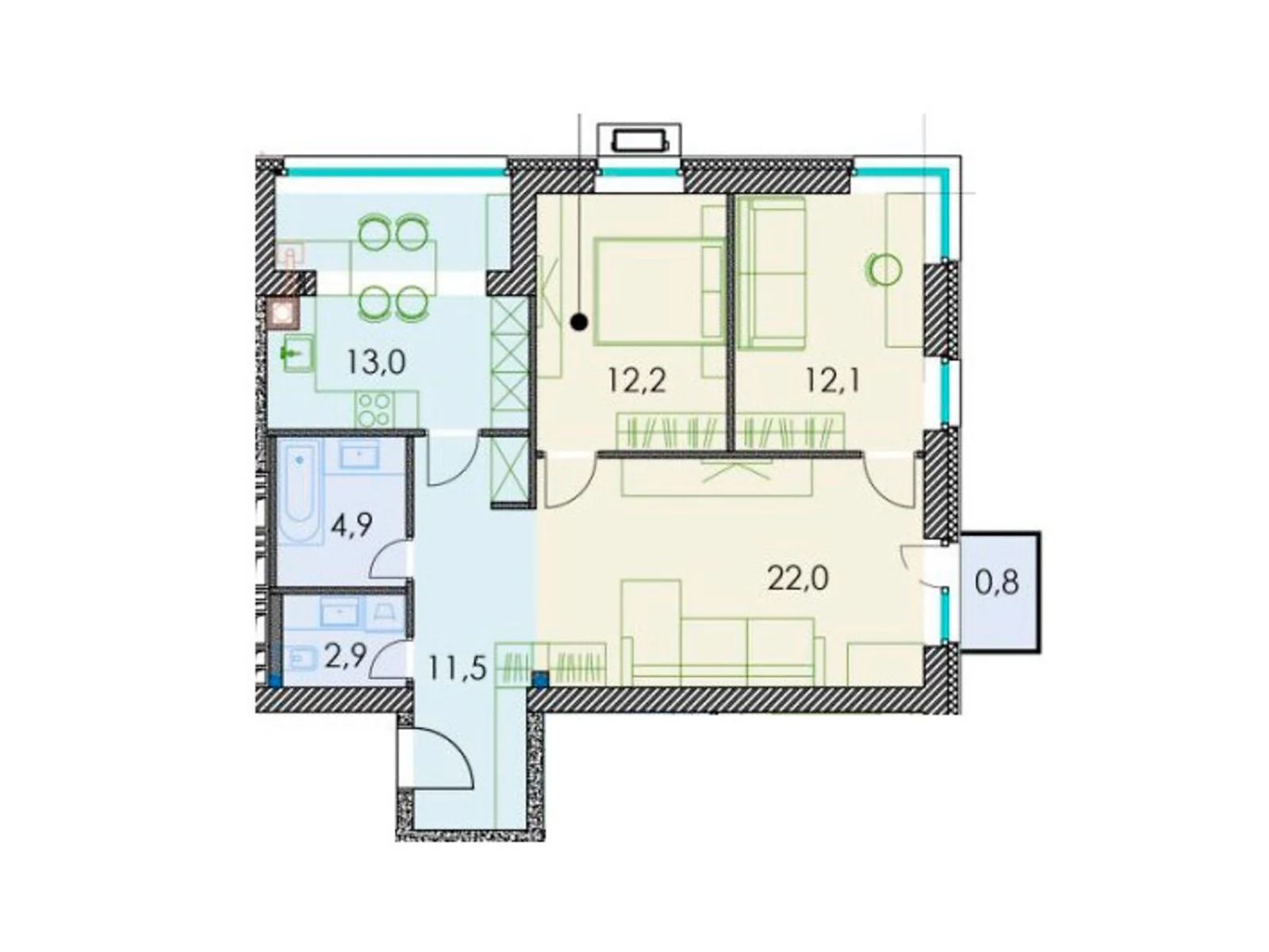 Продается 3-комнатная квартира 81.1 кв. м в Днепре, ул. Призаводская, 24