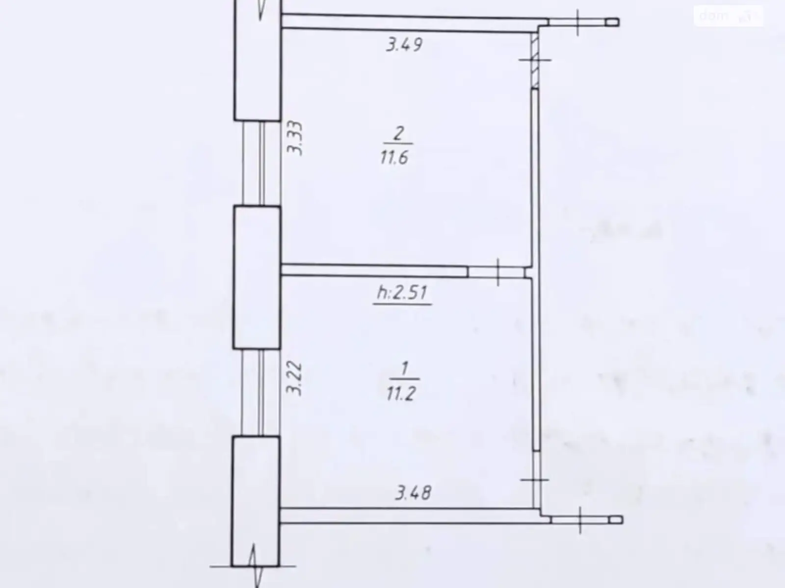 Продается 2-комнатная квартира 36.1 кв. м в Сумах, ул. Харьковская, 22 - фото 1