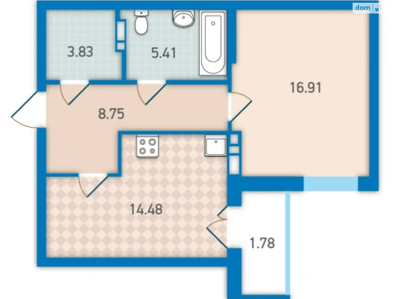 Продается 1-комнатная квартира 51 кв. м в Киеве, бул. Академика Вернадского, 24