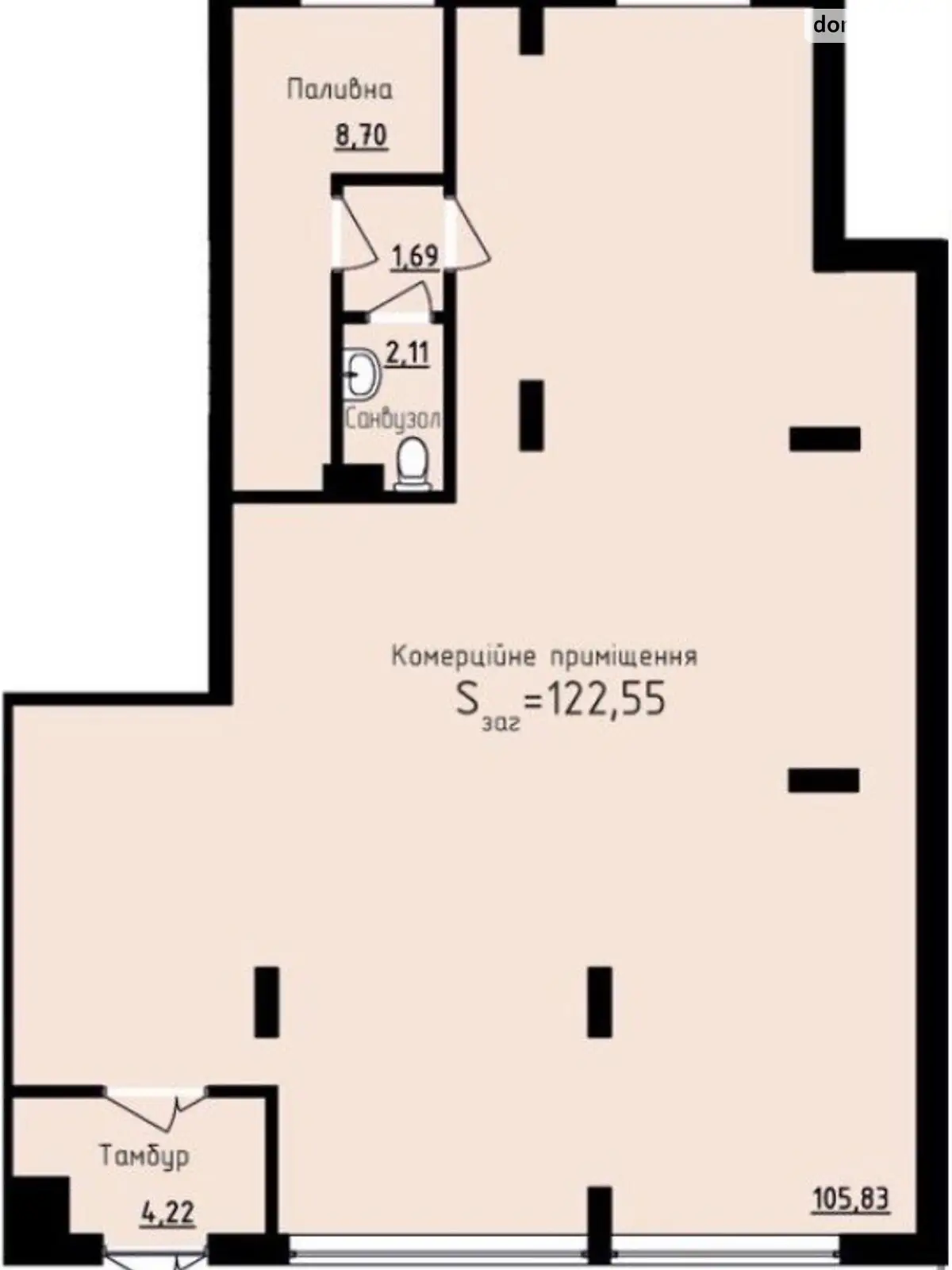 Продается помещения свободного назначения 122.55 кв. м в 7-этажном здании - фото 3