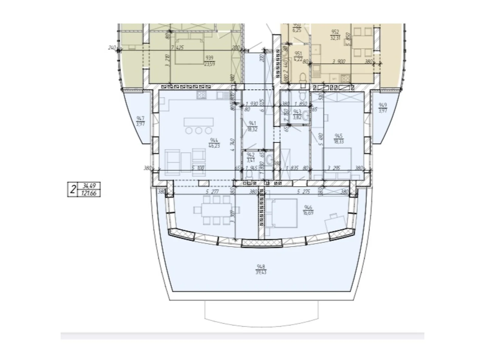 Продається 2-кімнатна квартира 121 кв. м у Хмельницькому, цена: 104363 $