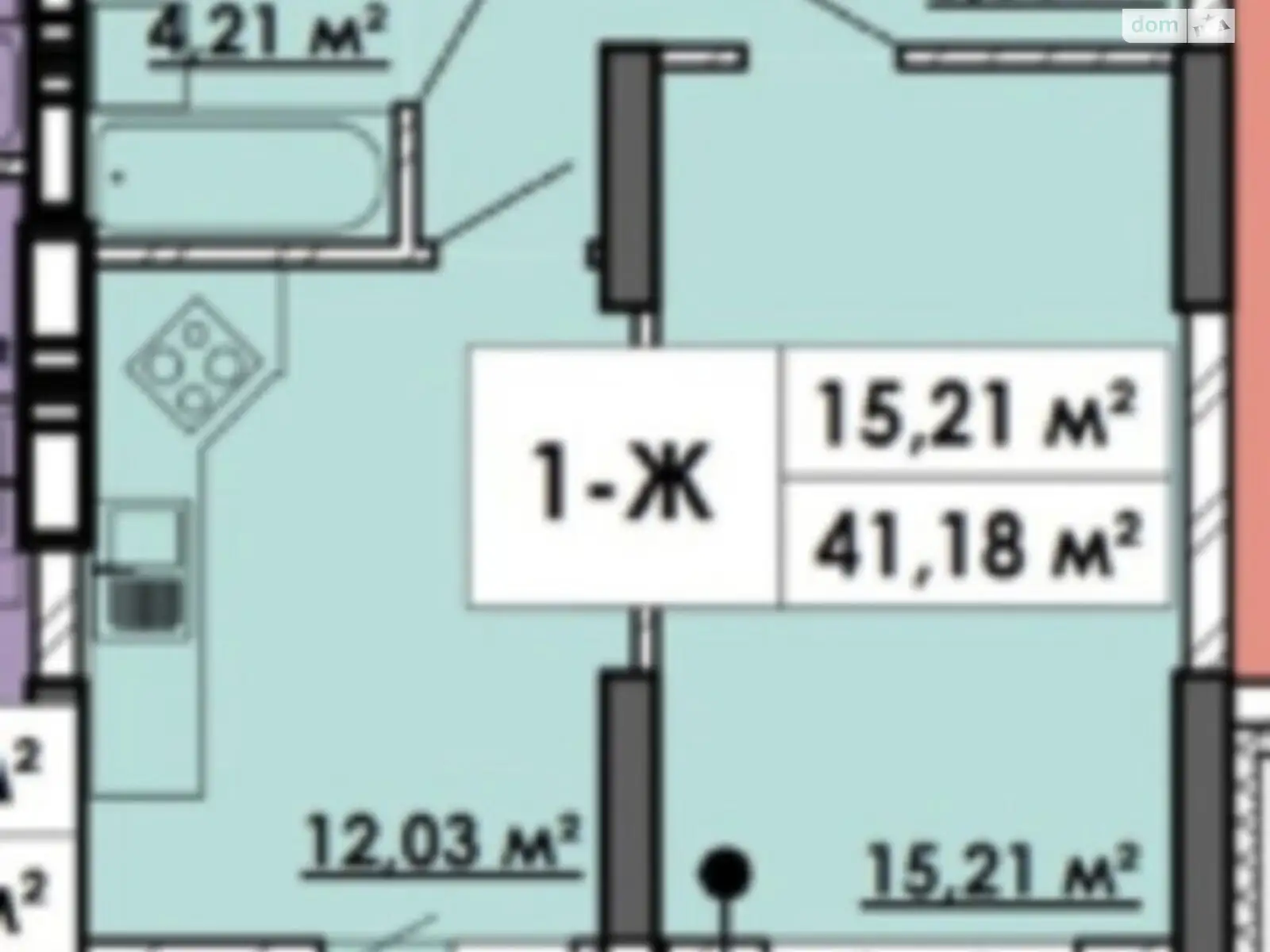 Продається 1-кімнатна квартира 41 кв. м у Києві, вул. Кадетський Гай, 12