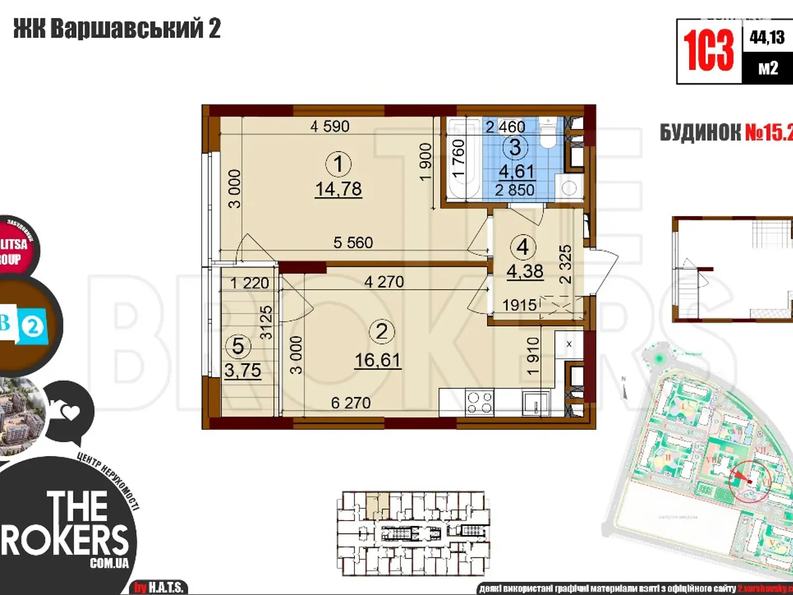 Продается 1-комнатная квартира 44 кв. м в Киеве, просп. Правды, 45А