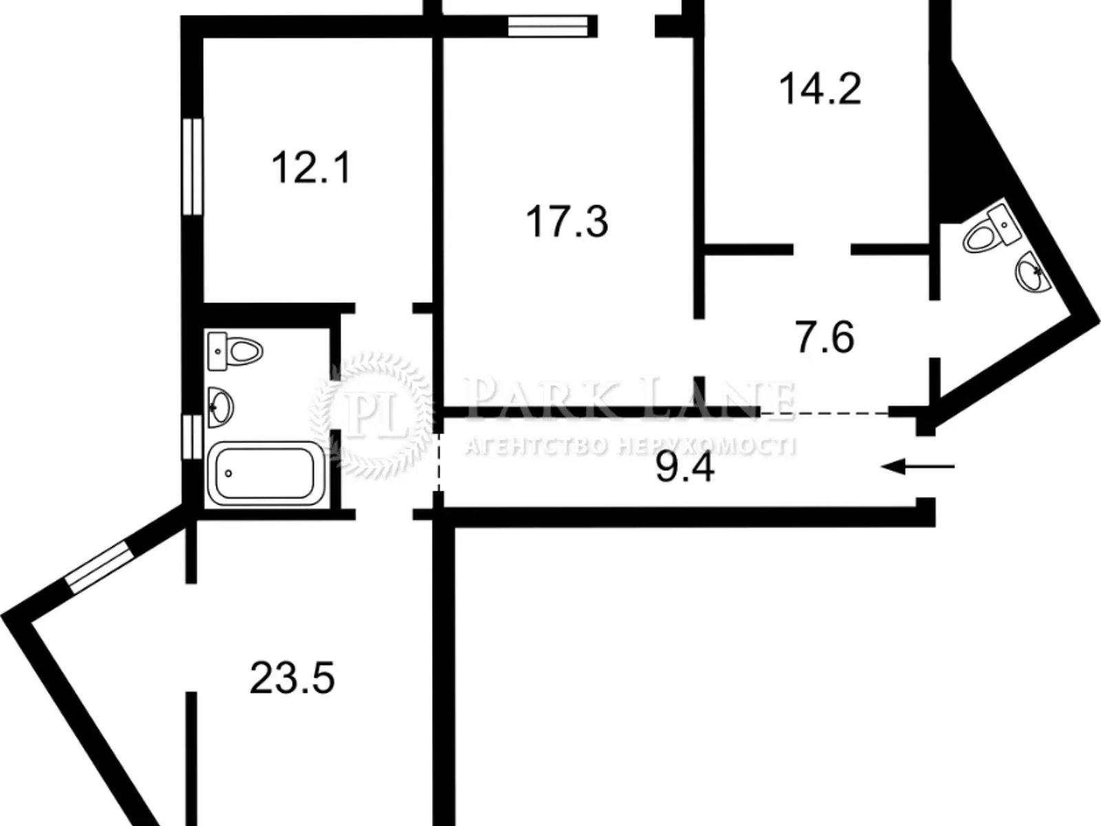 Продается 3-комнатная квартира 100 кв. м в Киеве, просп. Правды, 31А