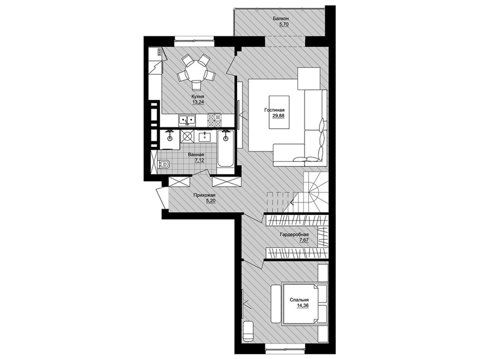 Продается 5-комнатная квартира 170.2 кв. м в Павлограде, ул. Центральная, 21 - фото 1