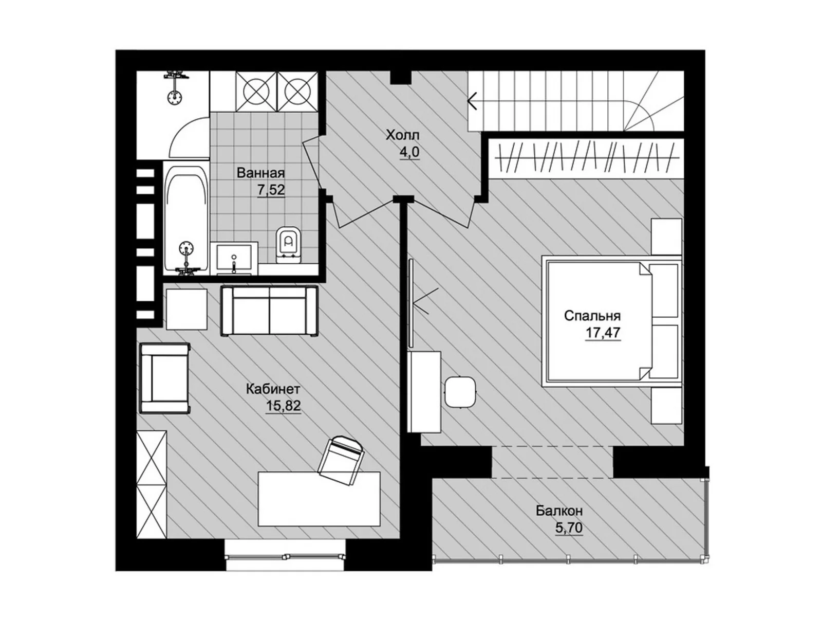 Продается 3-комнатная квартира 55 кв. м в Павлограде, цена: 55000 $