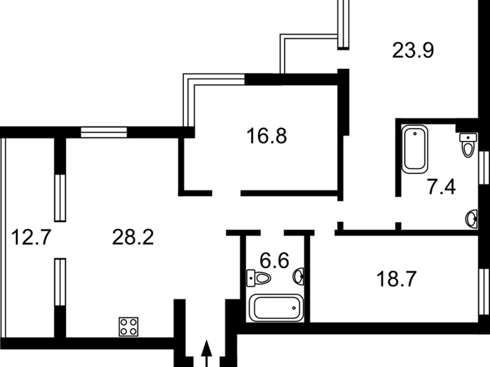 Продается 4-комнатная квартира 132 кв. м в Киеве, ул. Осокорская, 2А - фото 1