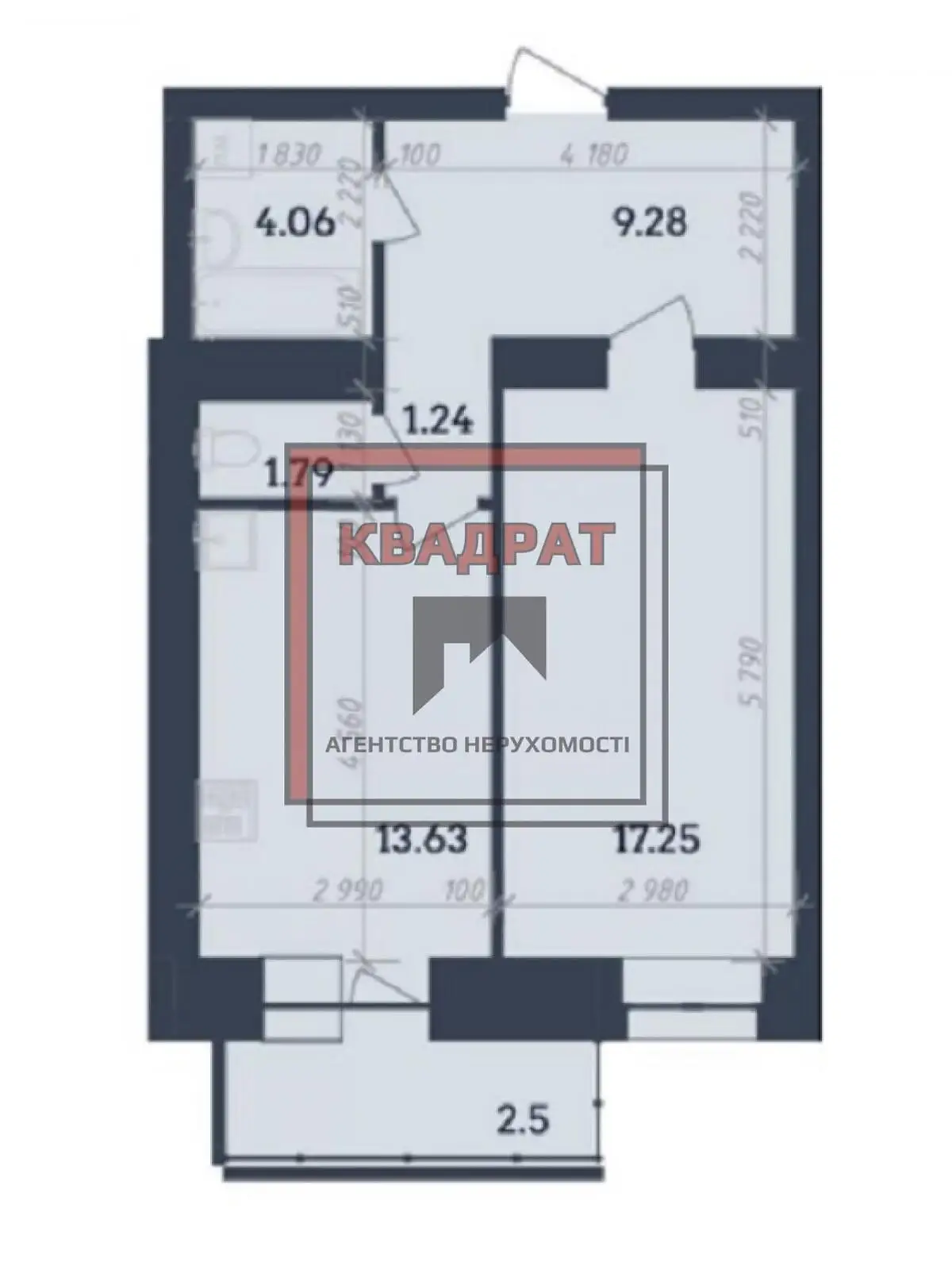 Продается 1-комнатная квартира 51 кв. м в Полтаве, ул. Олександра Оксанченка(Степного Фронта)