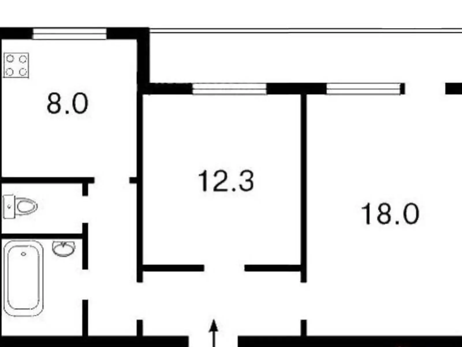 Продается 2-комнатная квартира 52 кв. м в Киеве, ул. Драгоманова, 42