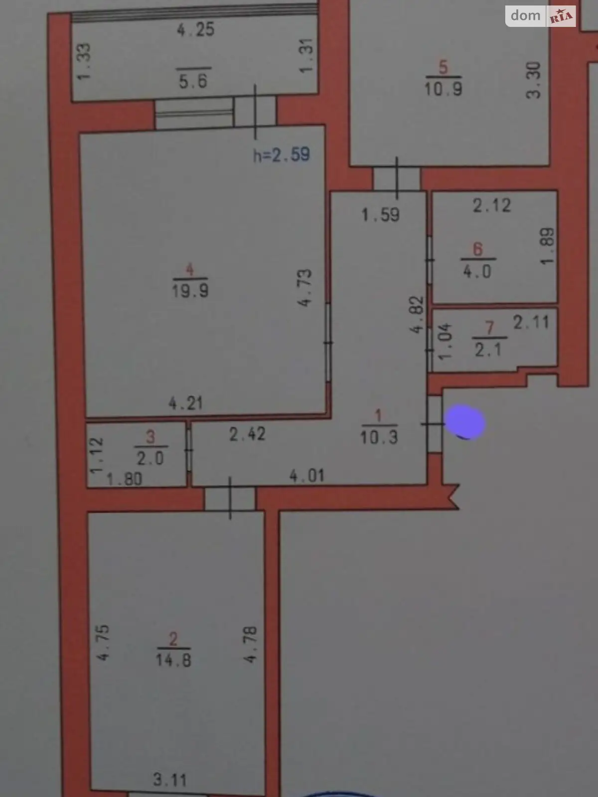 Продается 2-комнатная квартира 70 кв. м в Хмельницком, просп. Мира, 63