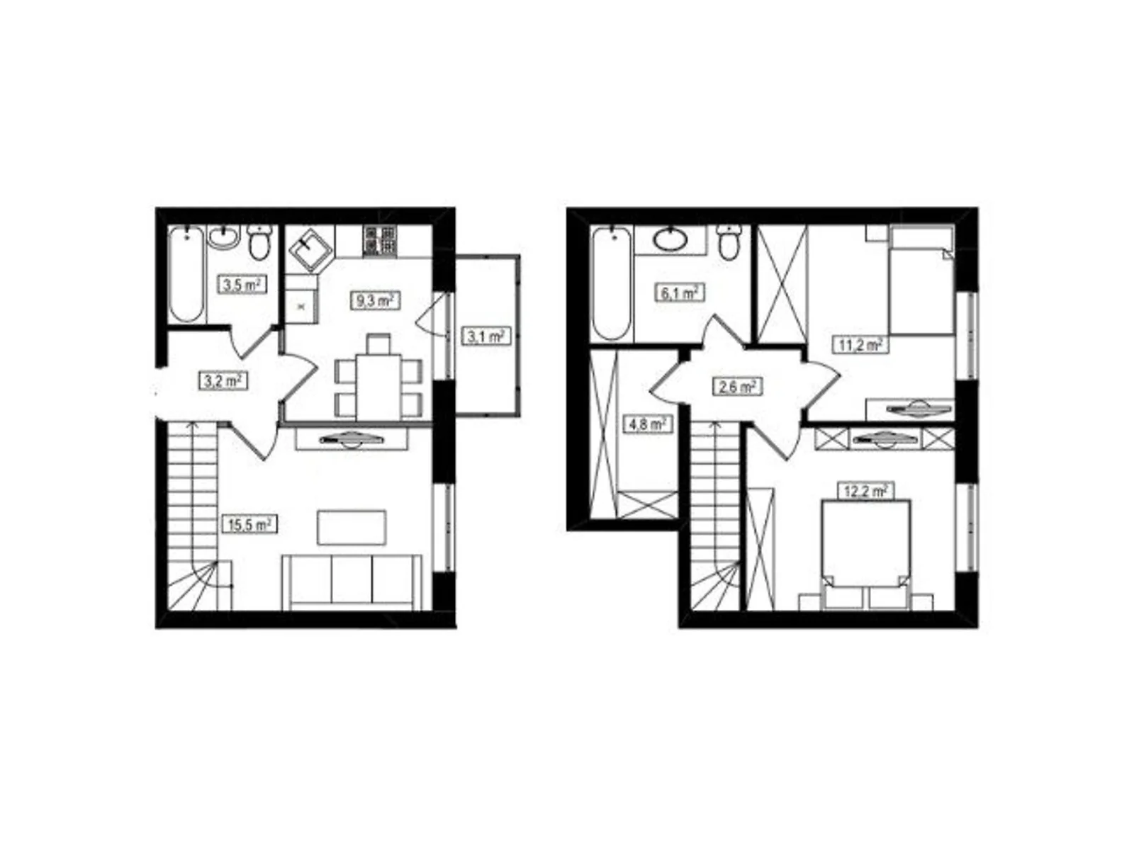 Продается 3-комнатная квартира 69.3 кв. м в Белогородке, ул. Гетьманская, 45