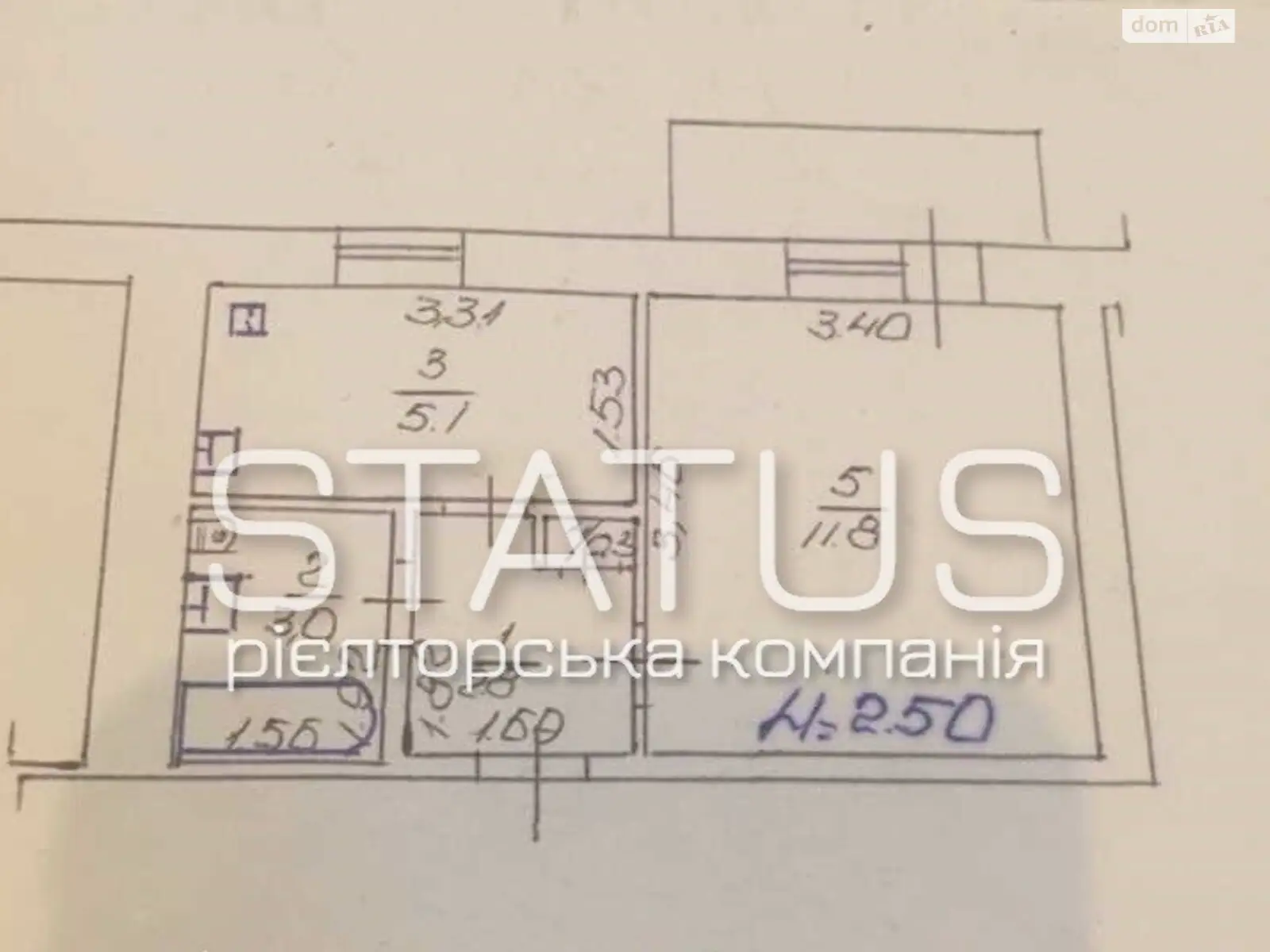 Продается 1-комнатная квартира 23.8 кв. м в Полтаве, цена: 25000 $ - фото 1