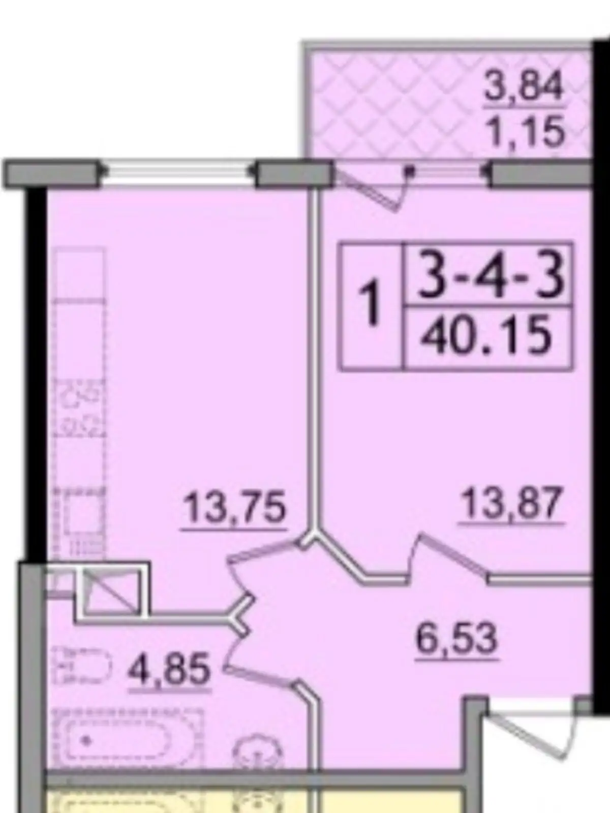 Продается 1-комнатная квартира 40.5 кв. м в Одессе, ул. Академика Сахарова, 3 - фото 1