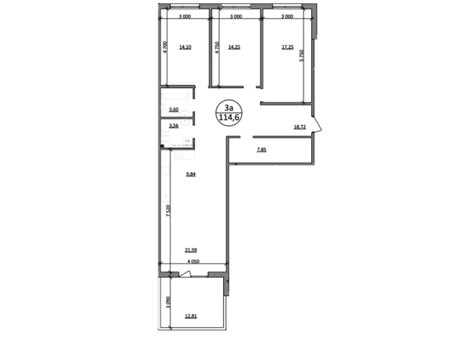 Продается 3-комнатная квартира 114.6 кв. м в Львове, цена: 74490 $ - фото 1