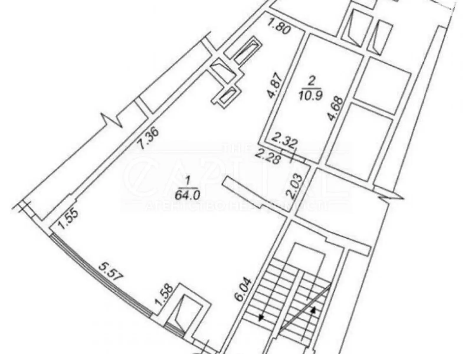 Продается объект сферы услуг 75 кв. м в 21-этажном здании, цена: 280000 $ - фото 1