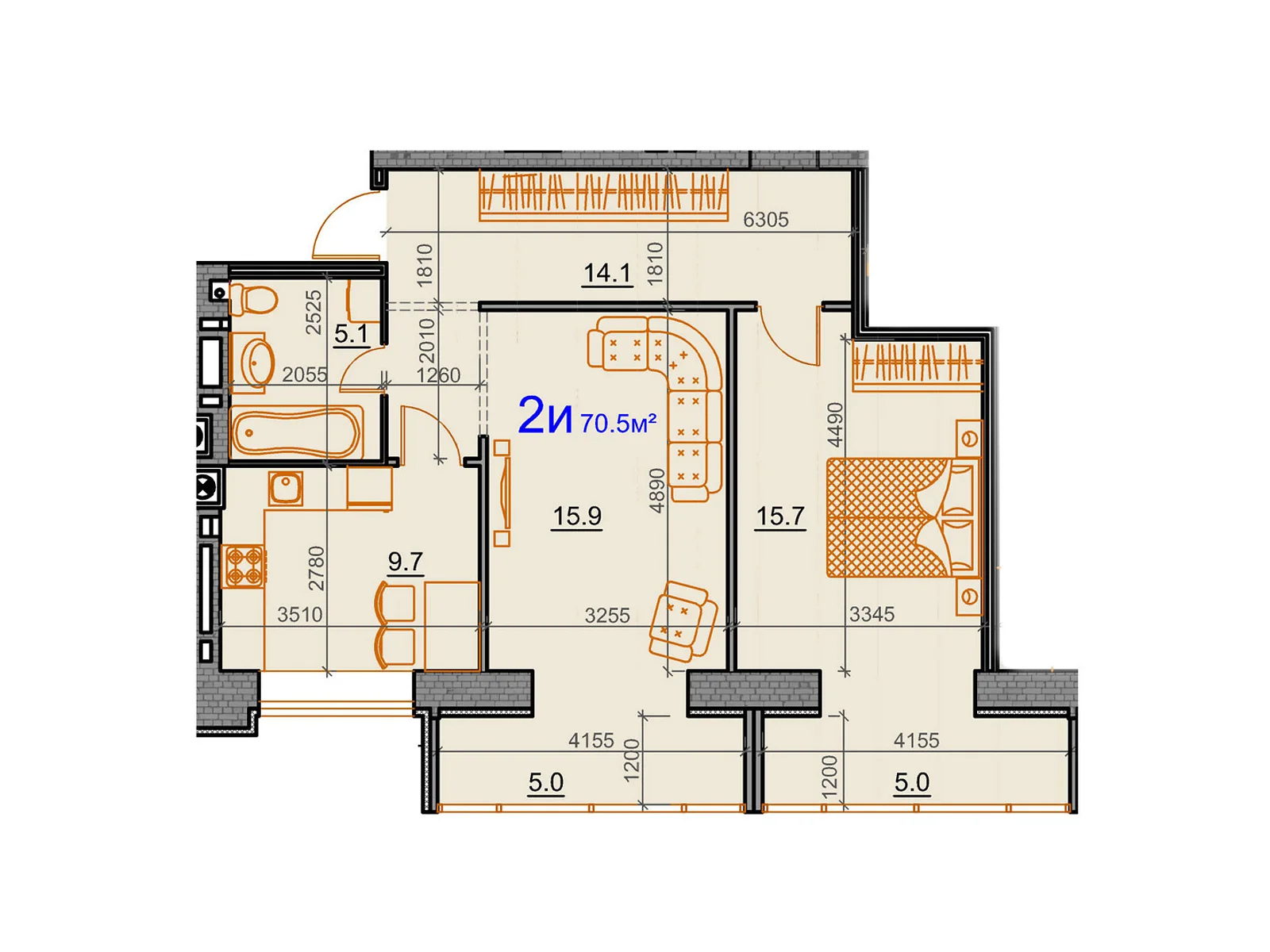 Продається 2-кімнатна квартира 70.5 кв. м у Миколаєві, вул. Курортна - фото 1