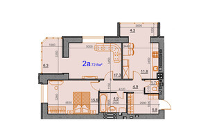 Продается 2-комнатная квартира 72.6 кв. м в Николаеве, цена: 47190 $