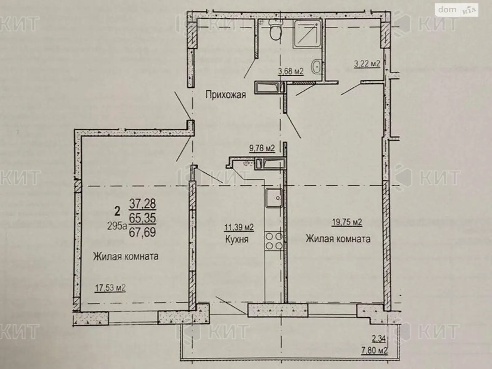 Продается 2-комнатная квартира 67 кв. м в Харькове, ул. Зерновая, 47