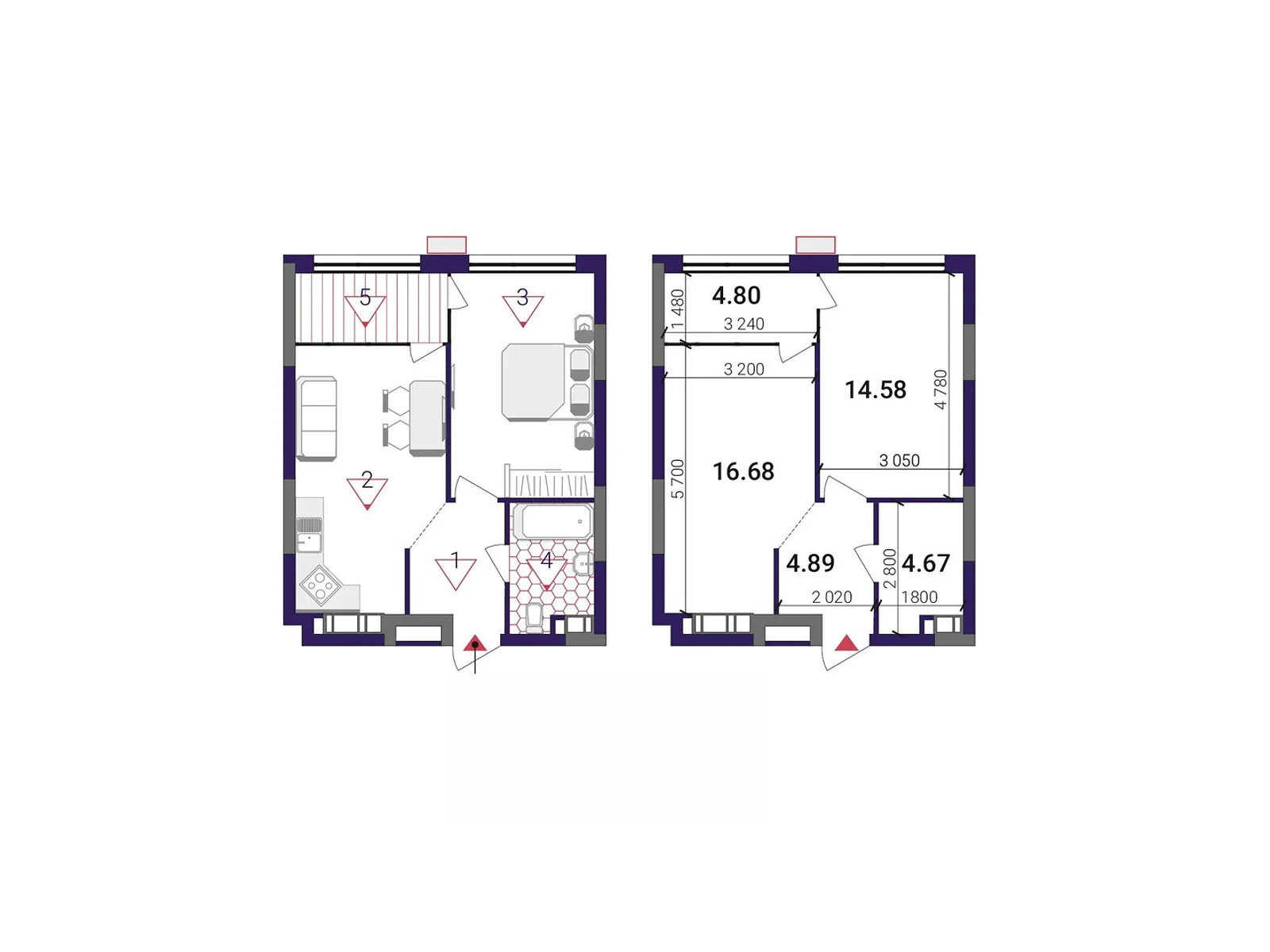 Продается 1-комнатная квартира 46.3 кв. м в Киеве, наб. Днепровская - фото 1