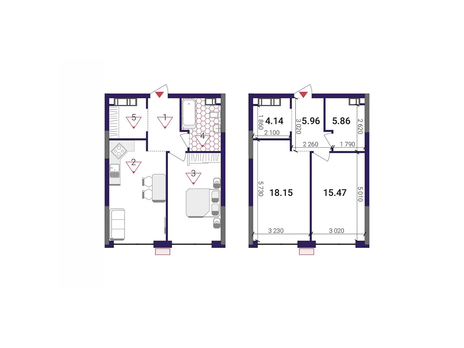 Продается 1-комнатная квартира 49.58 кв. м в Киеве, наб. Днепровская - фото 1