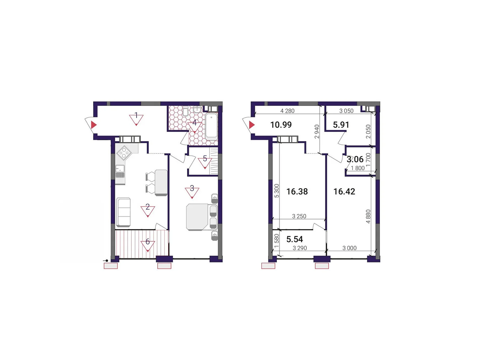 Продается 1-комнатная квартира 58.3 кв. м в Киеве, наб. Днепровская