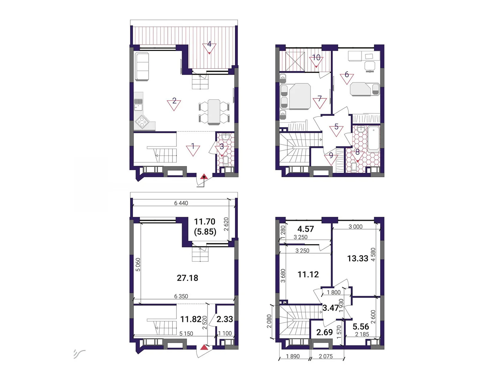 Продается 2-комнатная квартира 87.92 кв. м в Киеве, наб. Днепровская