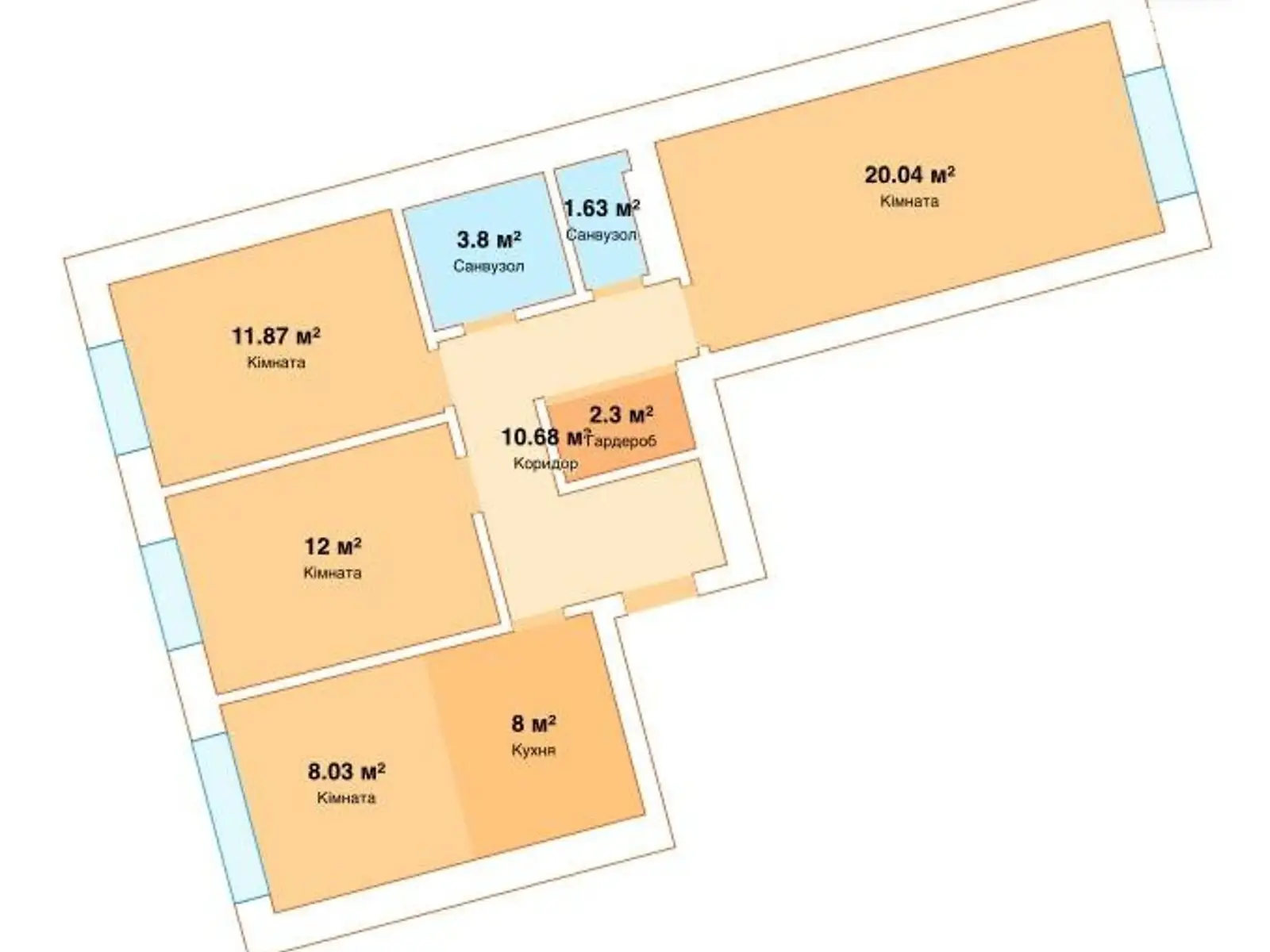 Продается 3-комнатная квартира 78 кв. м в Ирпене, ул. Павленко, 58Б