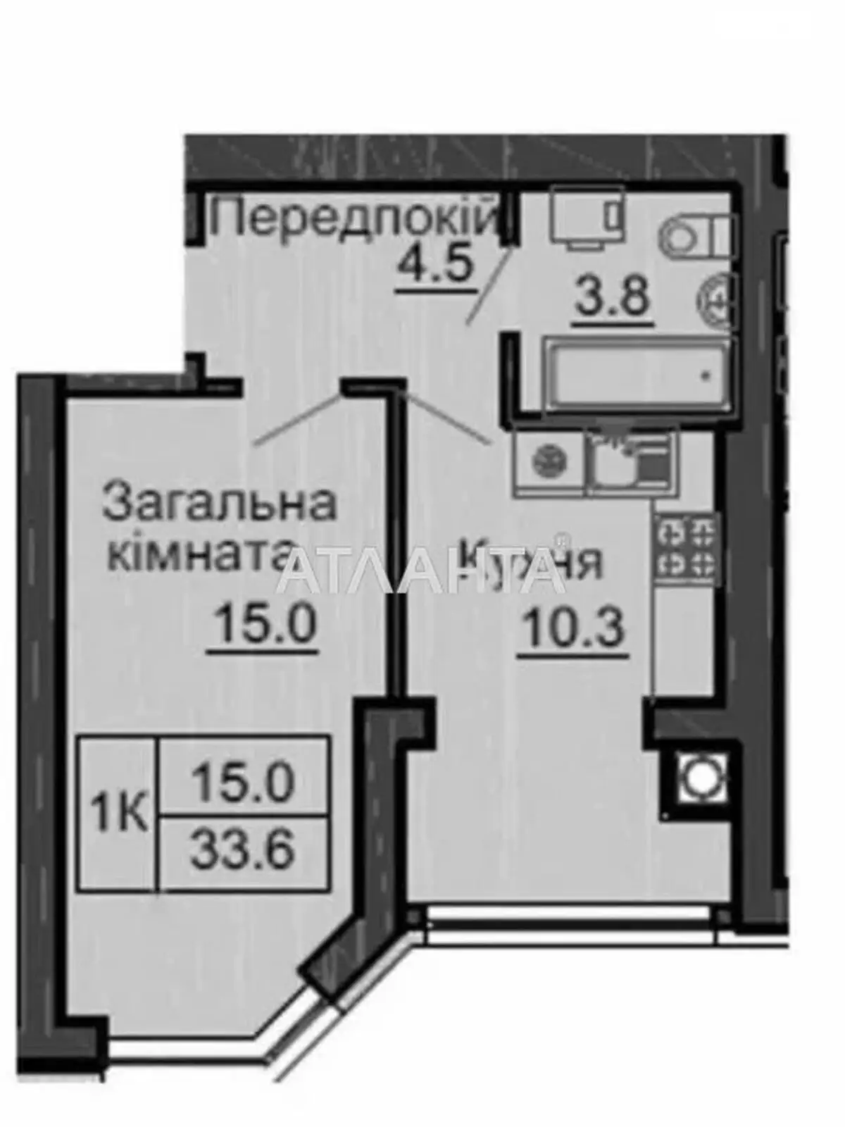 Продается 1-комнатная квартира 34 кв. м в Новоселках - фото 3