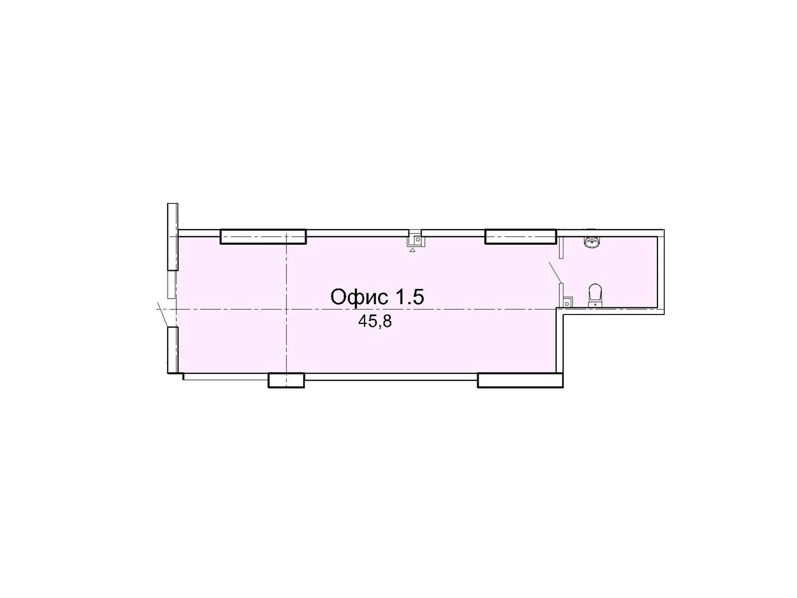 Продається офіс 45.8 кв. м в бізнес-центрі, цена: 71448 $ - фото 1