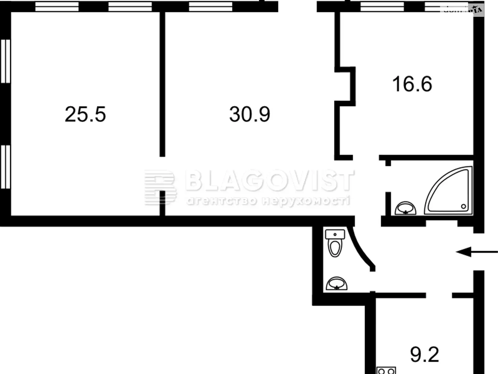 Продается 3-комнатная квартира 94 кв. м в Киеве, ул. Богдана Хмельницкого, 35/1