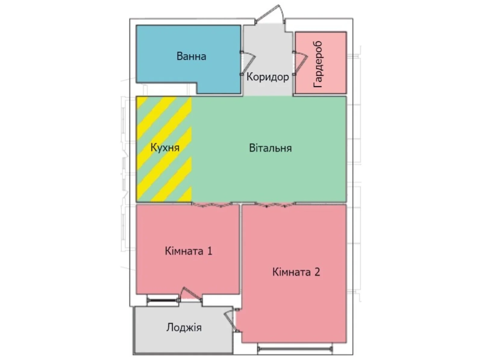 1-комнатная квартира 53.93 кв. м в Тернополе, ул. Киевская, 9Б, 9Г, 9Д