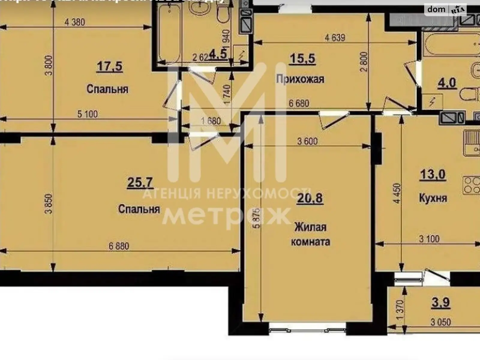 Продается 3-комнатная квартира 104 кв. м в Харькове, цена: 92000 $ - фото 1