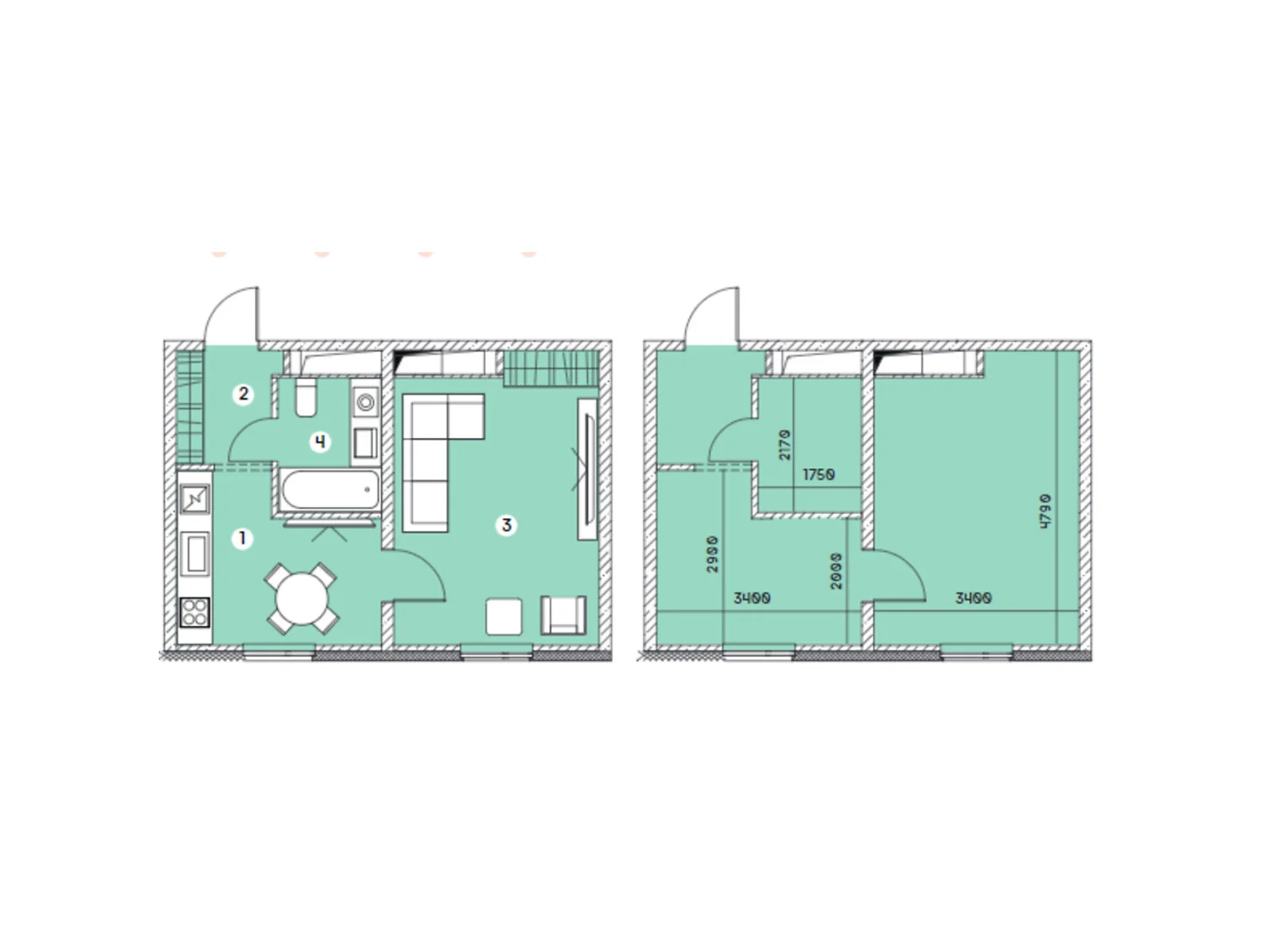 1-комнатная квартира 30.31 кв. м в Запорожье, цена: 17494 $