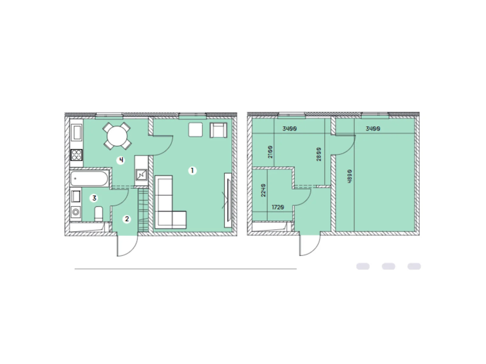 1-комнатная квартира 31.87 кв. м в Запорожье, цена: 22365 $